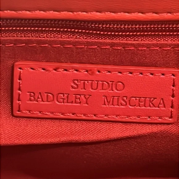 Badgley Mischka Red Quilted Shoulder Bag NWT bundle - Picture 12 of 17